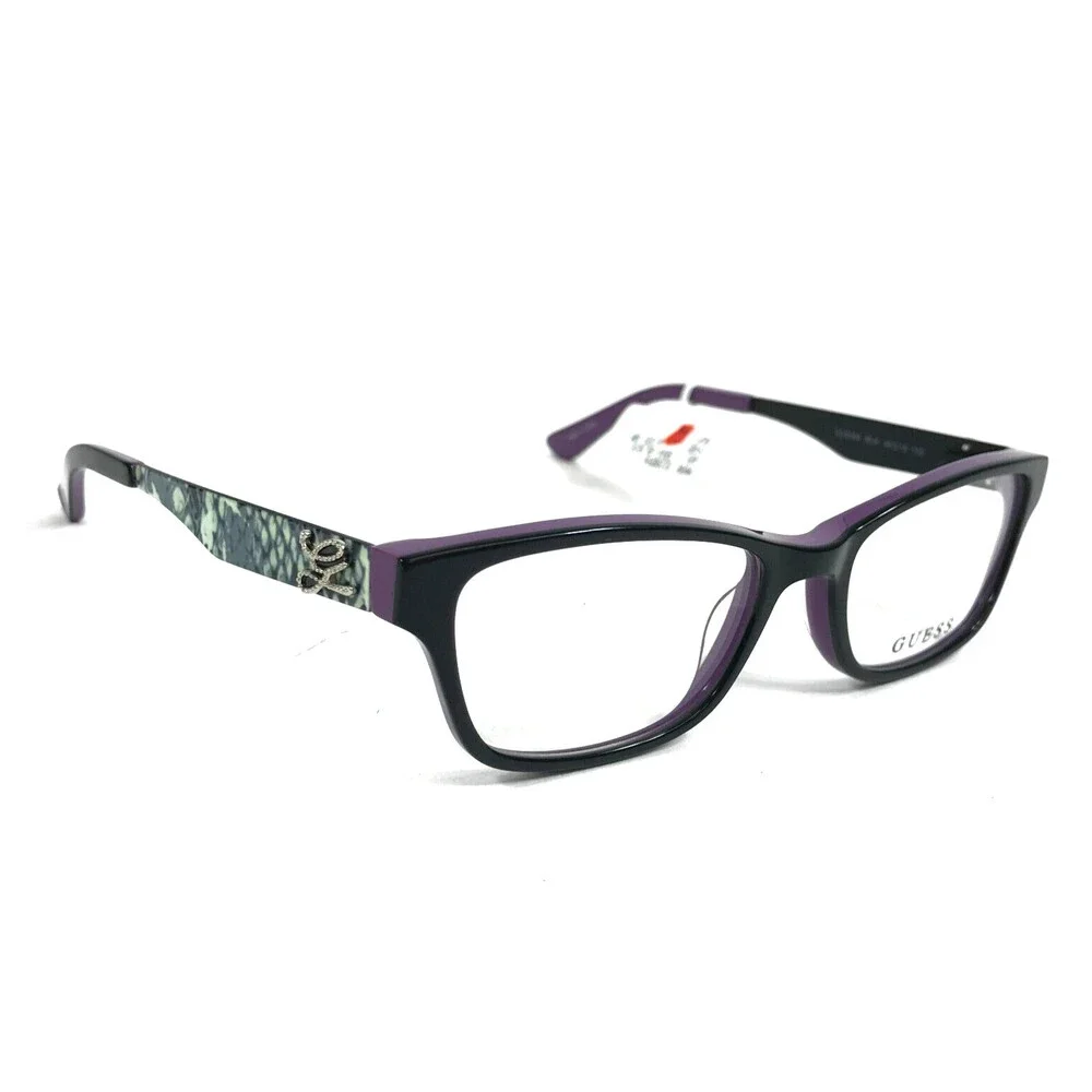 Guess Kids Eyeglasses Frame GU9094 BLK Black Purple Rectangle Full Rim 48-16-130
